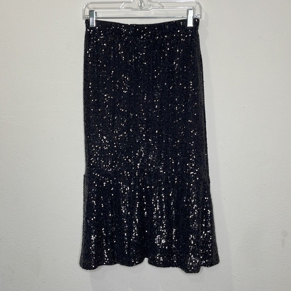 Cable & Gauge Black Sequence High Low Skirt - Picture 3 of 6